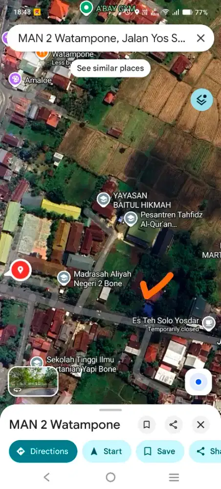 Jual tanah pinggir jalan poros