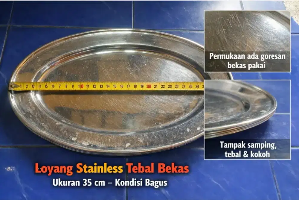 Loyang oval stainless super tebal..