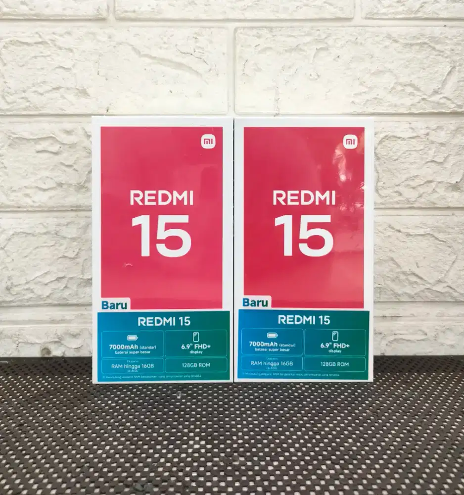 Baru..Redmi 15 Ram 8+8/128 Segel/Garansi resmi.