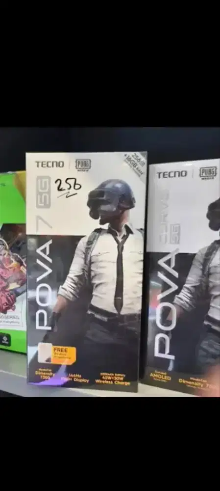 Tecno pova 7 5G 256gb ram 8gb dan8/128 bonus powerbank wirelesscharger