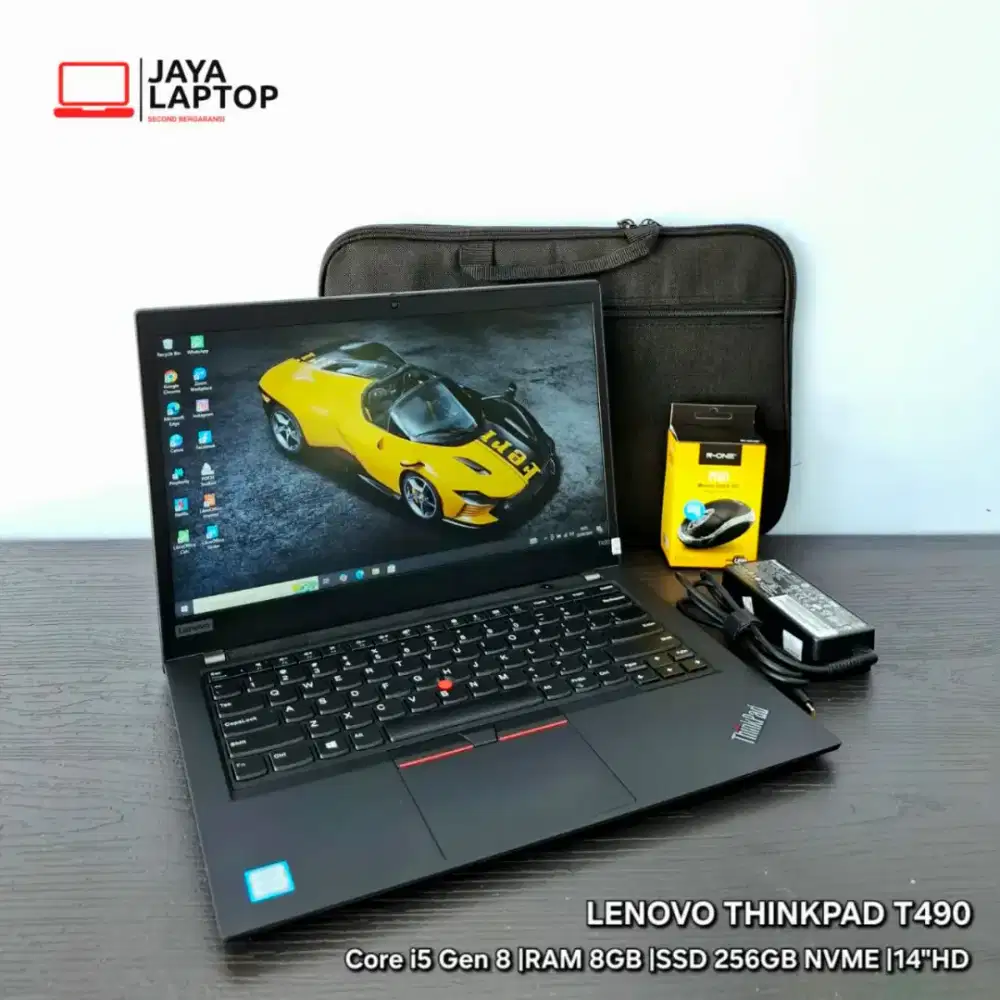Lenovo Thinkpad T490 i5 Gen 8 RAM 8GB SSD 256GB Laptop Second Bekas