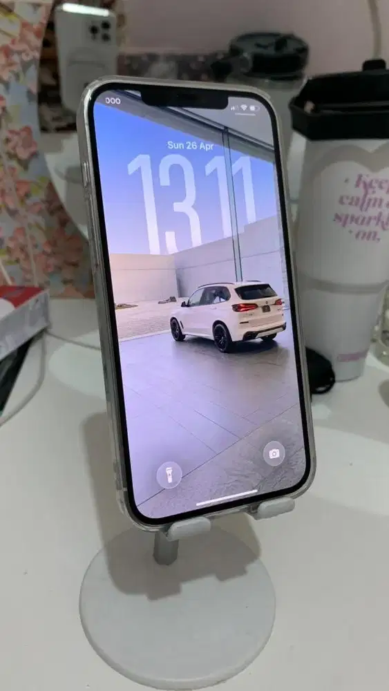 iPhone 12 Pro Max 128GB Garansi Ex Inter Silver BH 100% Like New