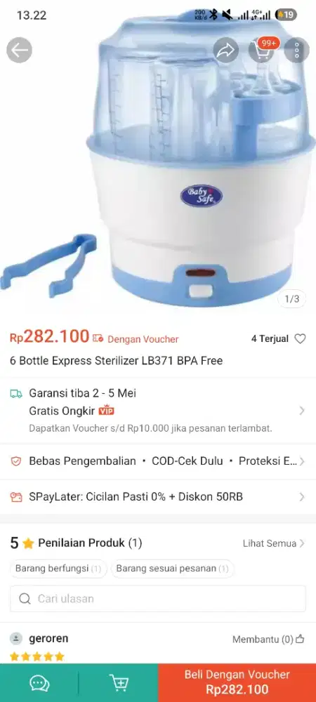 Baby Safe - Sterilizer Bottle | Steril Botol