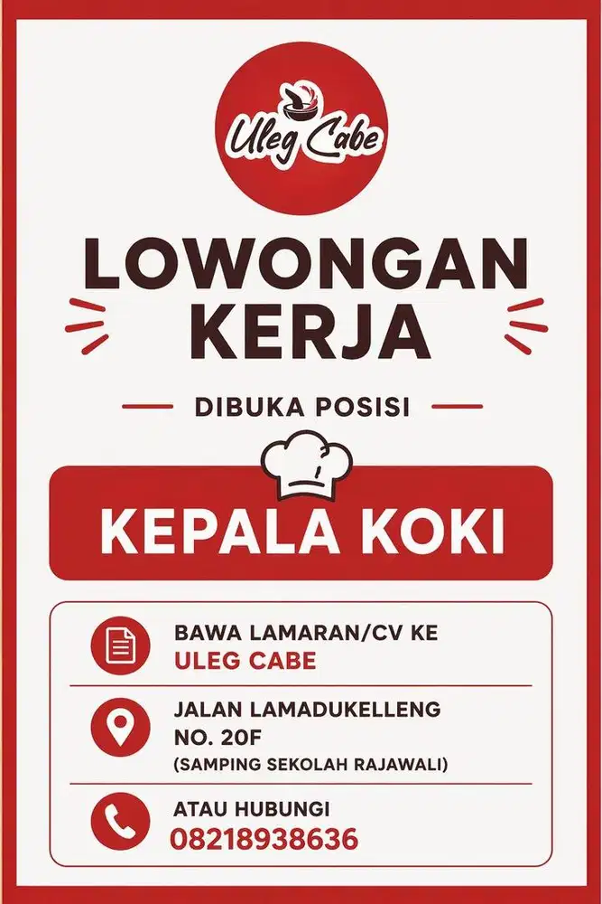 Loker koki masakan indonesia
