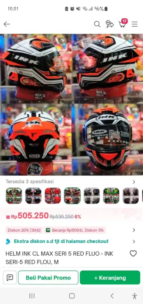 DI JUAL HELM INK CL MAX SERI # 5 SIZE M
