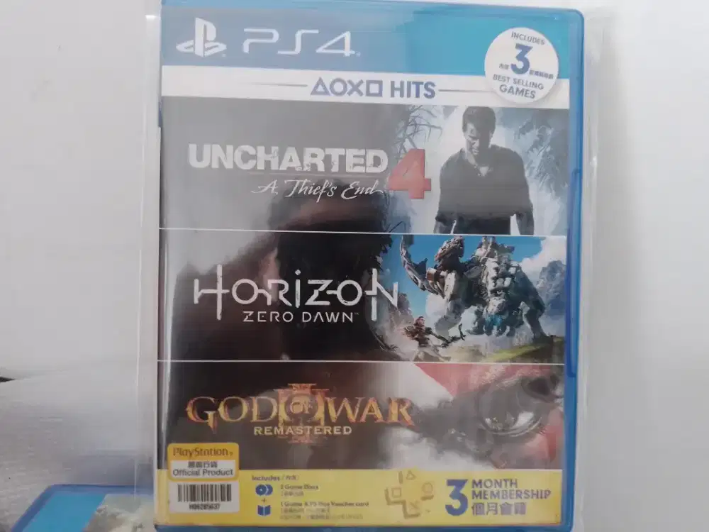 Kaset Ps4 Uncgarted 4 / Horizon Zero Dawn bundle hits.