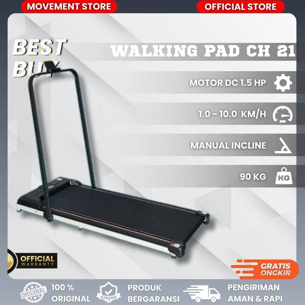 Jual Alat Fitness Walking Pad CH 21 Alat Olahraga Lari Rumahan Premium