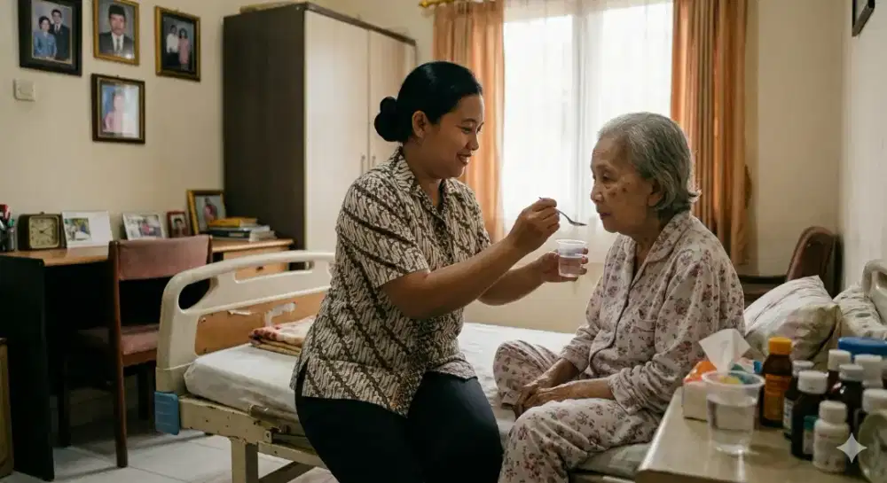 Jaga orang sakit (khusus perempuan berpengalaman di bidangnya)