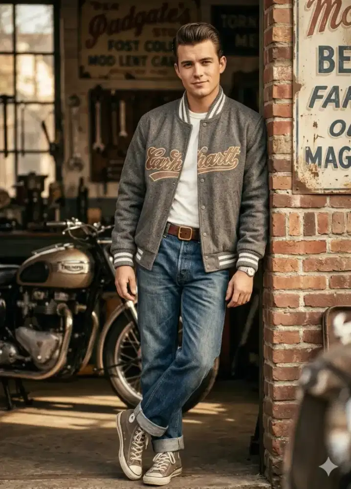 CARHARTT VARSITY JACKET VINTAGE 90s BIG SWOOSH