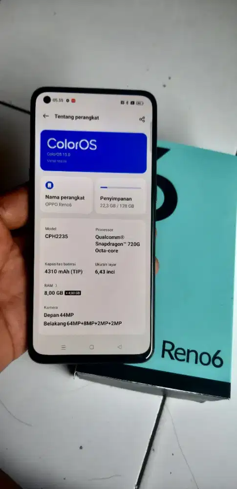 OPPO RENO 6 second