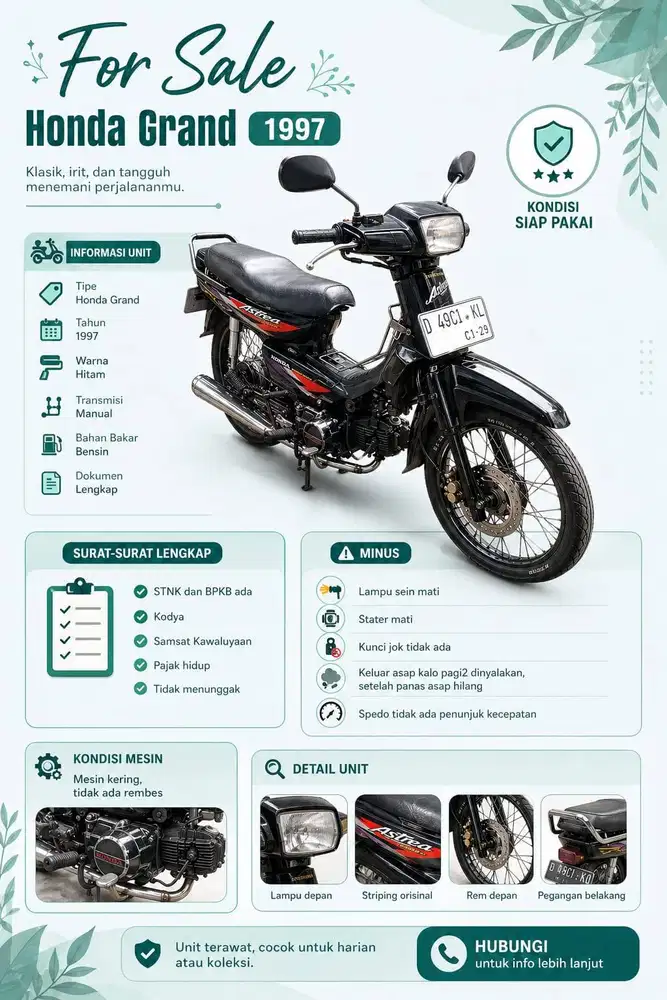 Jual Astrea Grand 1997 Hitam