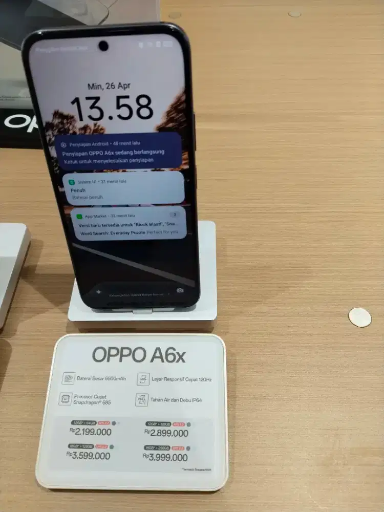 Oppo A6x 64gb 6000mah