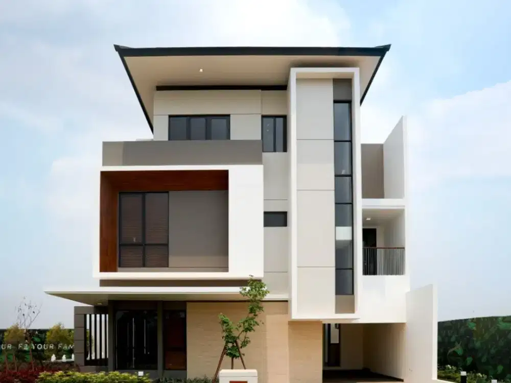 Rumah 3lt 14x14 196m type 4KT Cluster Maninjau Asya JGC Jakarta Garden City