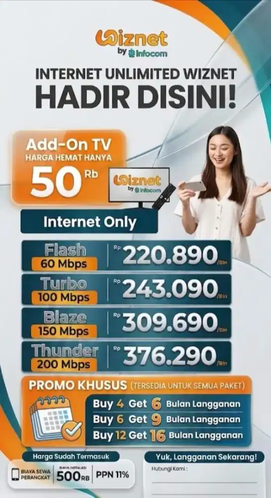 WiFi Wiznet Unlimited Cepat & Stabil