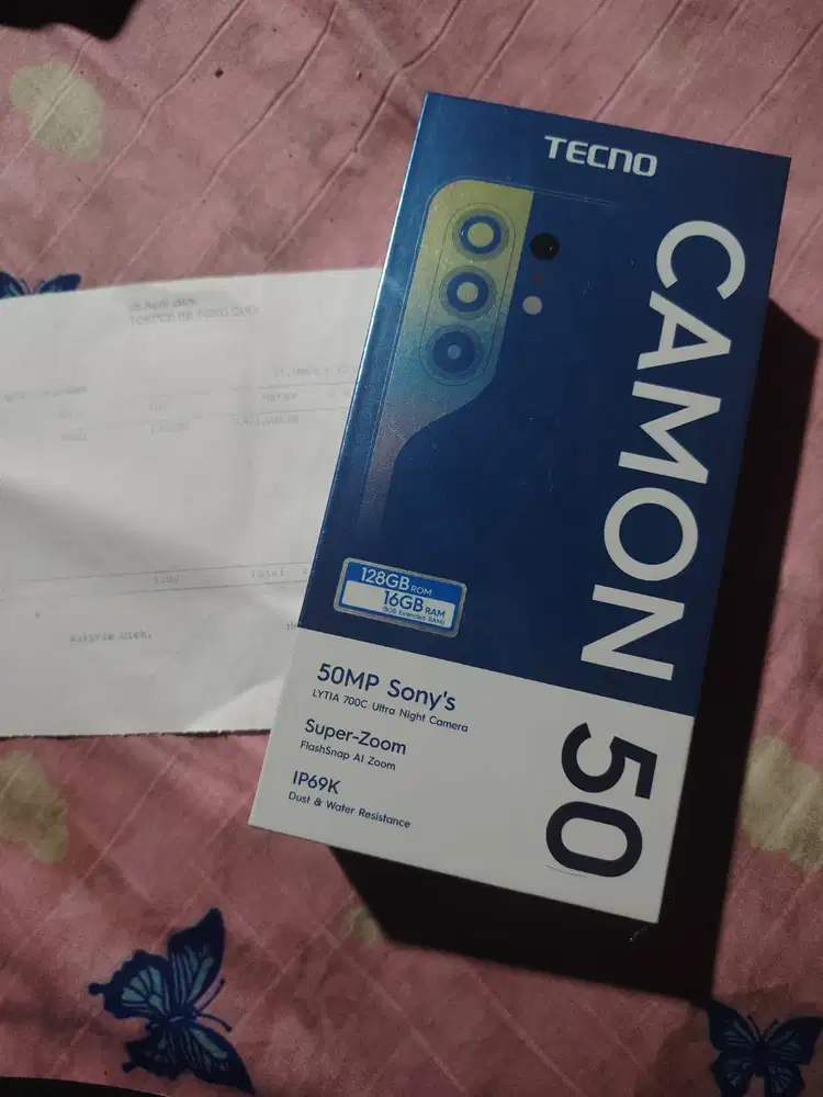 Tecno Camon 50 masih segel baru edisi salah beli