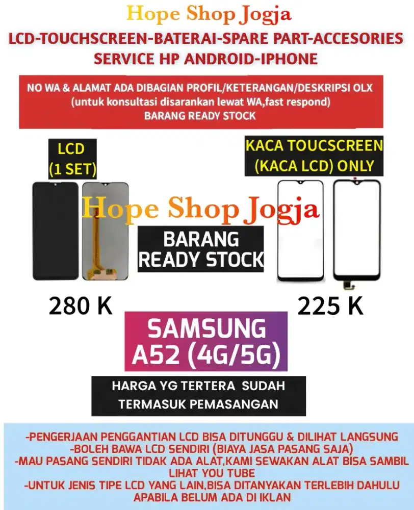 Touchscreen-Baterai-LCD Samsung A52 (4G/5G)