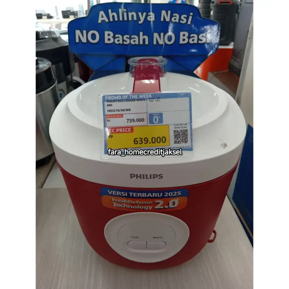 Philips Ricecooker White Red