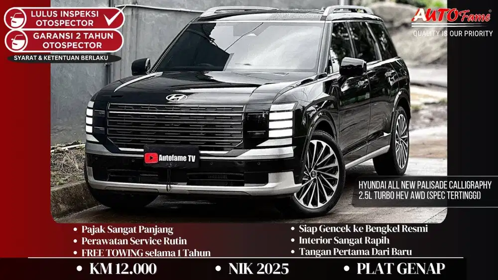 Hyundai All New Palisade Calligraphy 2.5L Turbo HEV AWD (SPEC TERTINGG