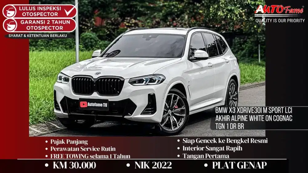 BMW X3 xDrive30i M Sport LCi NIK 2022