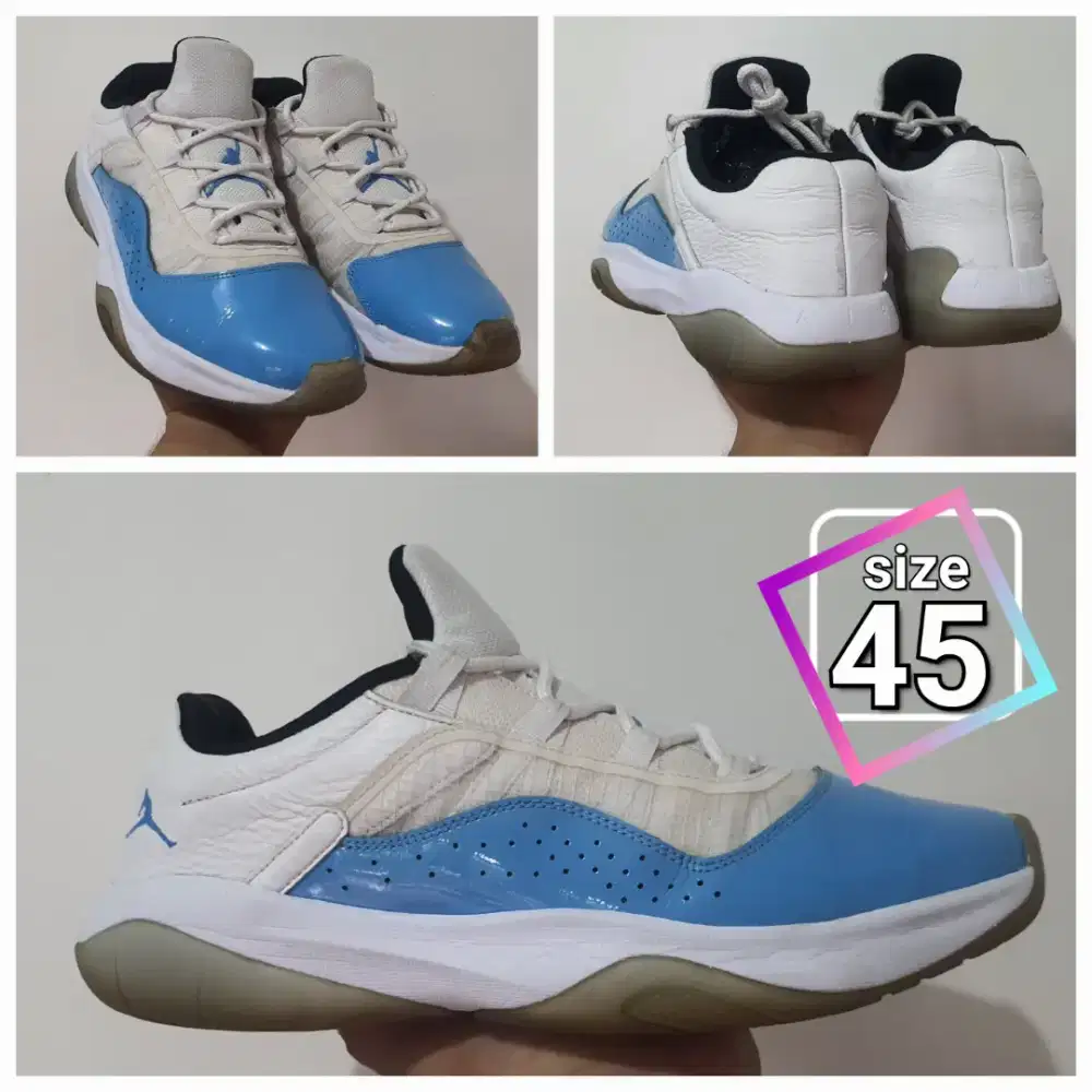 Sepatu Basket Jordan Retro 11 CMFT size 45 University Blue Second ori