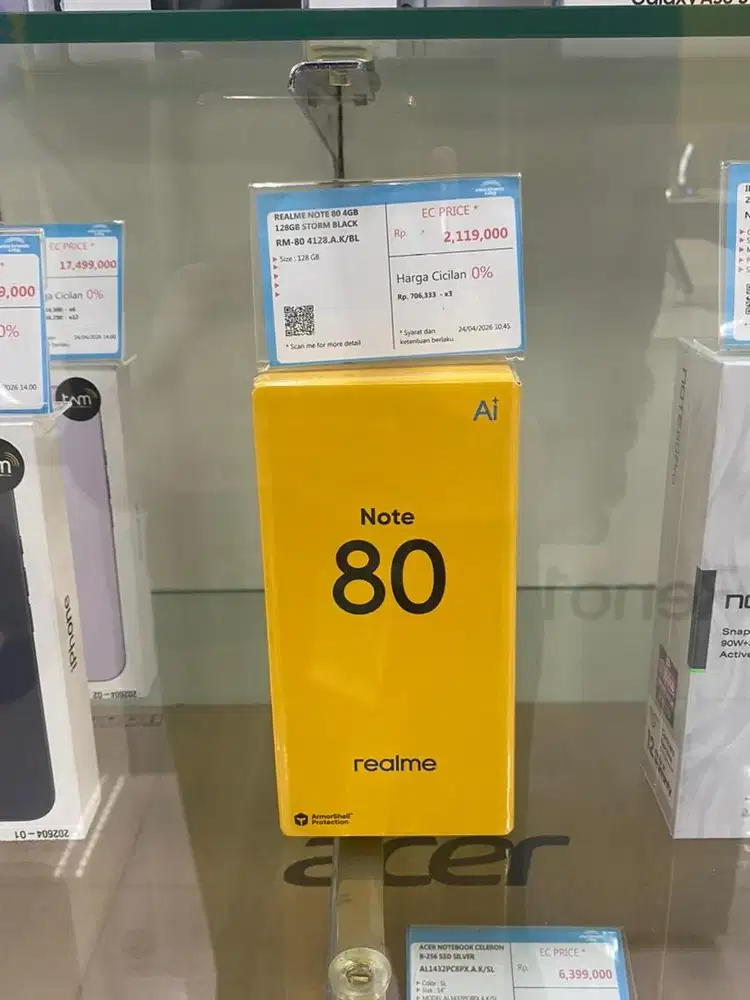 Realme Note 80 4GB 128GB Storm Black