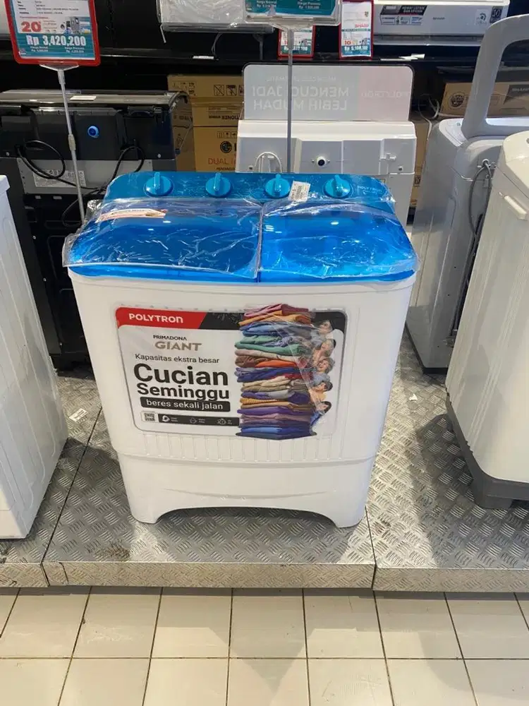 Mesin cuci Polytron 2 tabung 7KG 220Watt