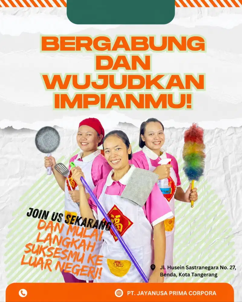 Perekrutan Resmi ART , Baby Sitter dan Perawat Lansia di Luar Negeri