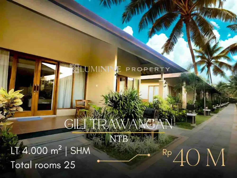 DIJUAL RESORT DI GILI TRAWANGAN, NTB