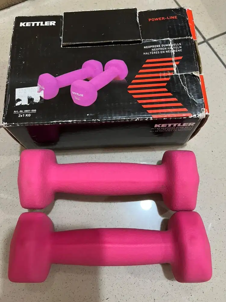 KETTLER Power-Line Neoprene Dumbbells 2x1 kg