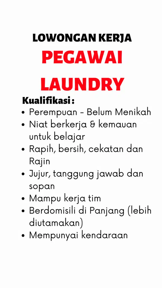 PEGAWAI LAUNDRY