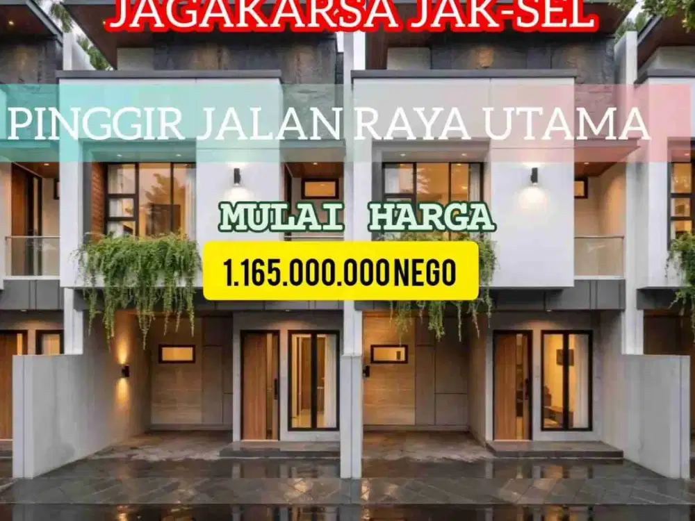 town house pinggir jln raya Di Jagakarsa