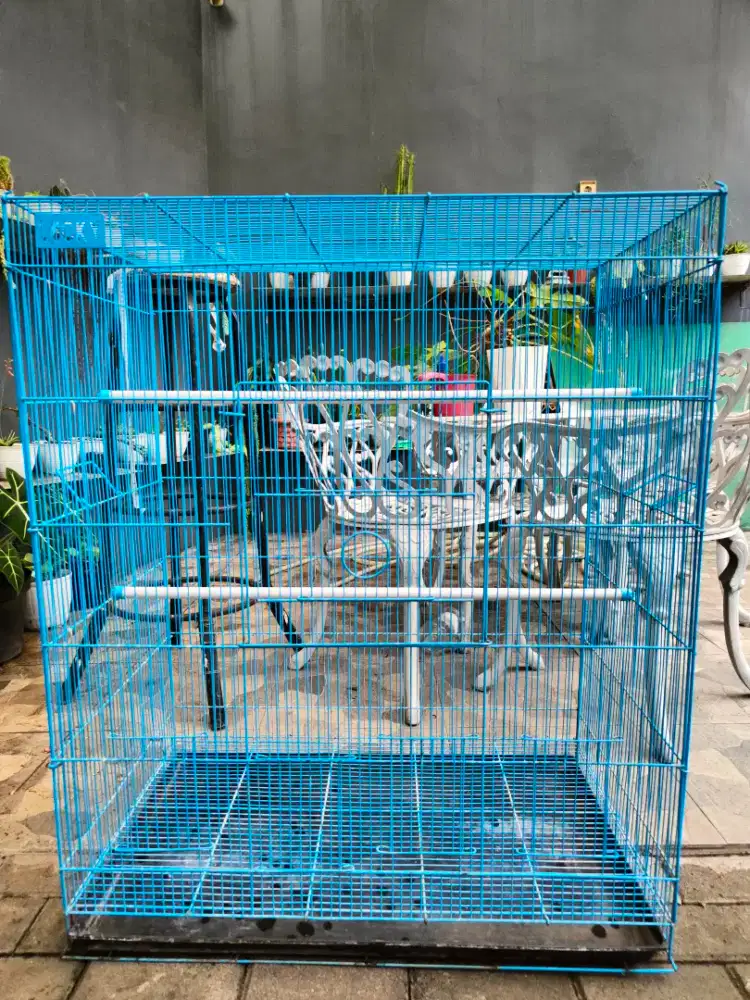 Kandang burung jumbo uk 75x45x90 masih kelihatan baru