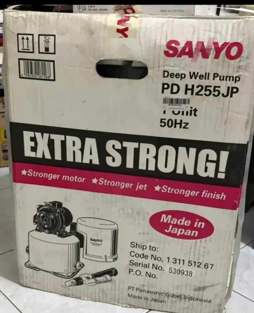 Pompa Sanyo PD H255JP Baru New