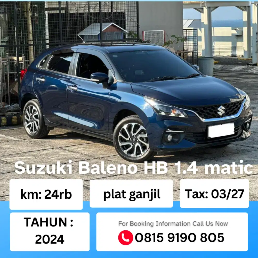 Suzuki Baleno HB 1.4 matic tahun 2024 biru