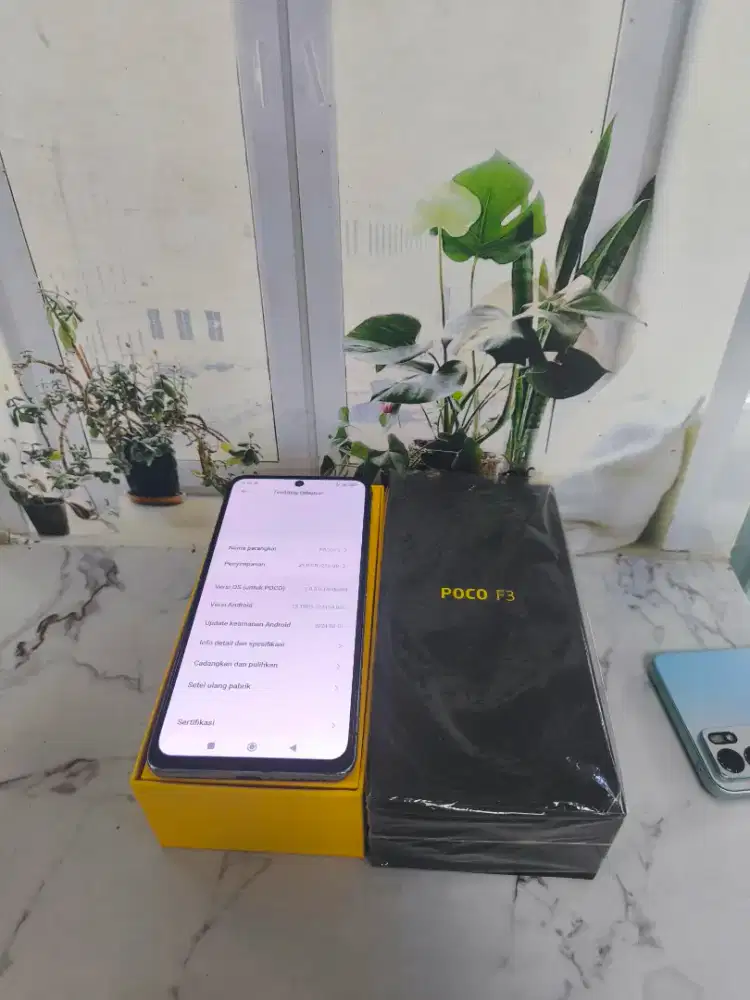 Jual hp Poco F3 RAM 8/256 kodisi normal semua kelekapan original