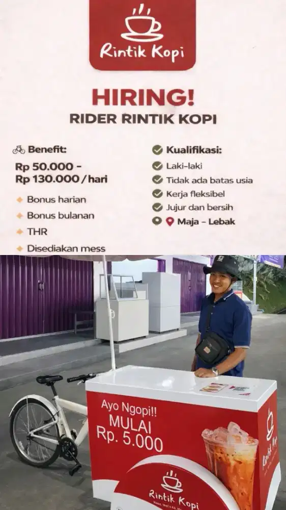 Rider Kopi Gerobak Keliling Rintik Kopi
