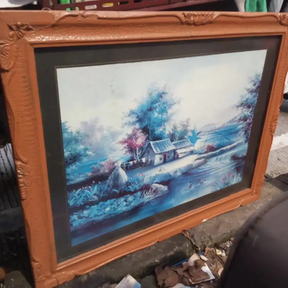 Dijual Lukisan antik ukuran 100x100cm,150cmx 50cm