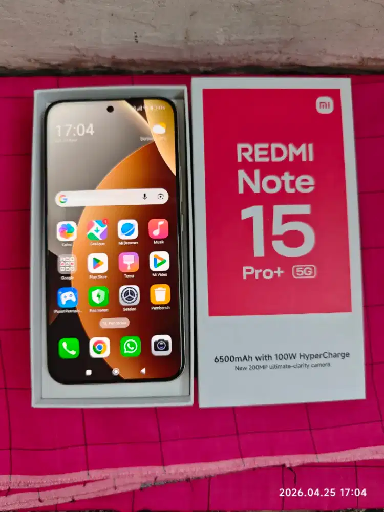 Redmi Note 15 Pro Plus 5G 12/512 Fullset ori segel mulus garansi 2028