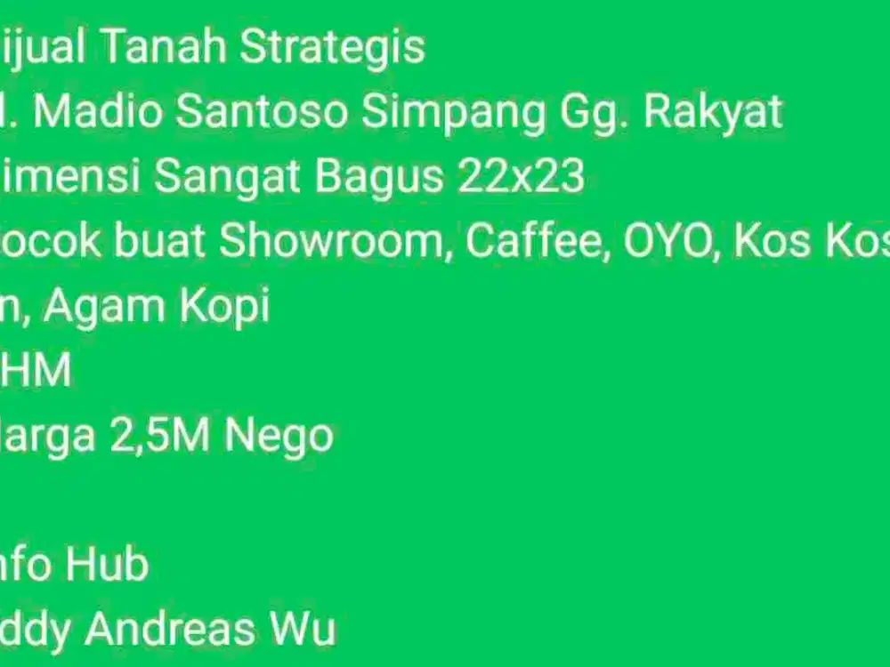 Dijual Tanah Daerah Krakatau Strategis