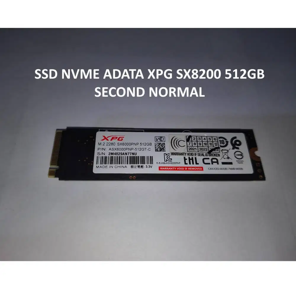 SSD NVME 512GB Adata XPG SX8200 Second Normal