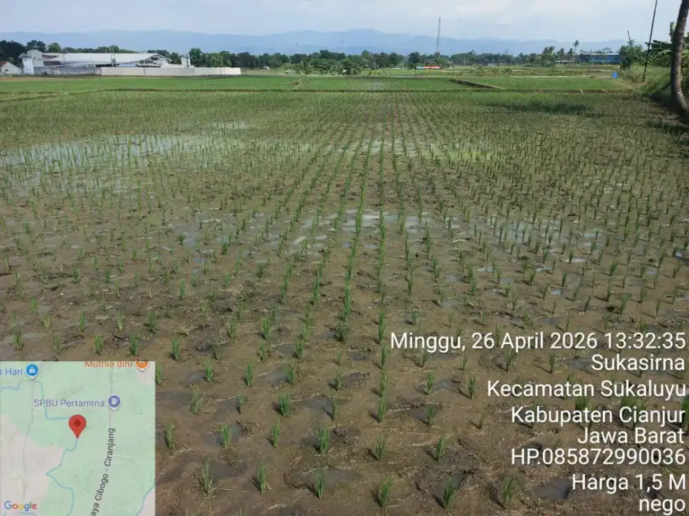 Jual tanah/sawah