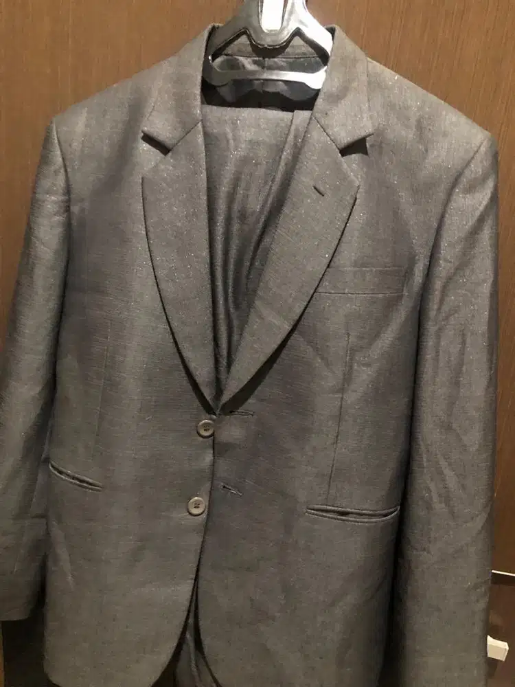 Jas kancing 2 warna abu