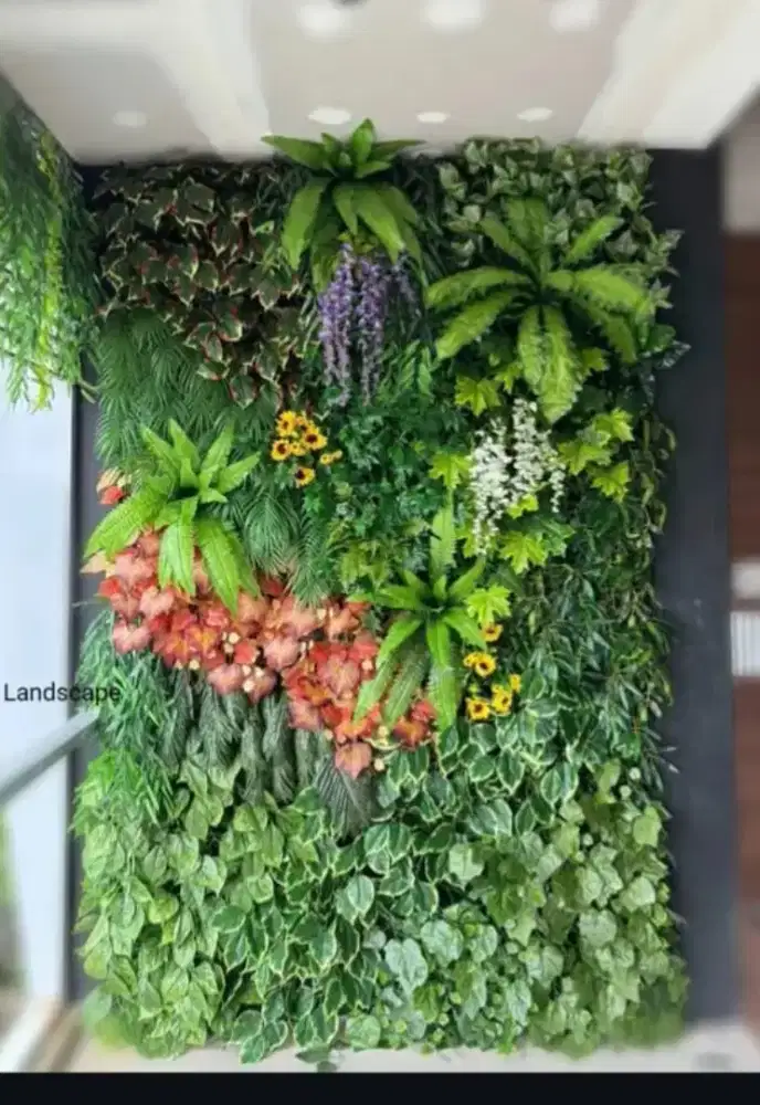 Taman kering vertikal garden atau vertikal sintetis