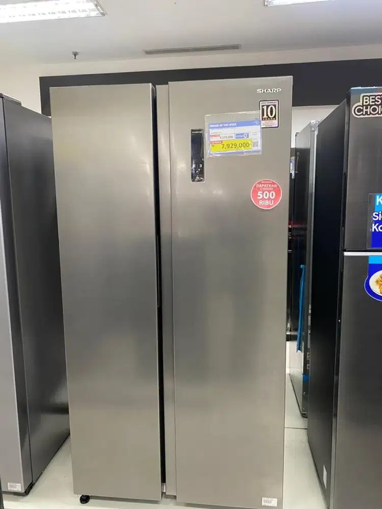 Sharp Refrigerator  Kulkas 2 pintu SBS 472 L silver