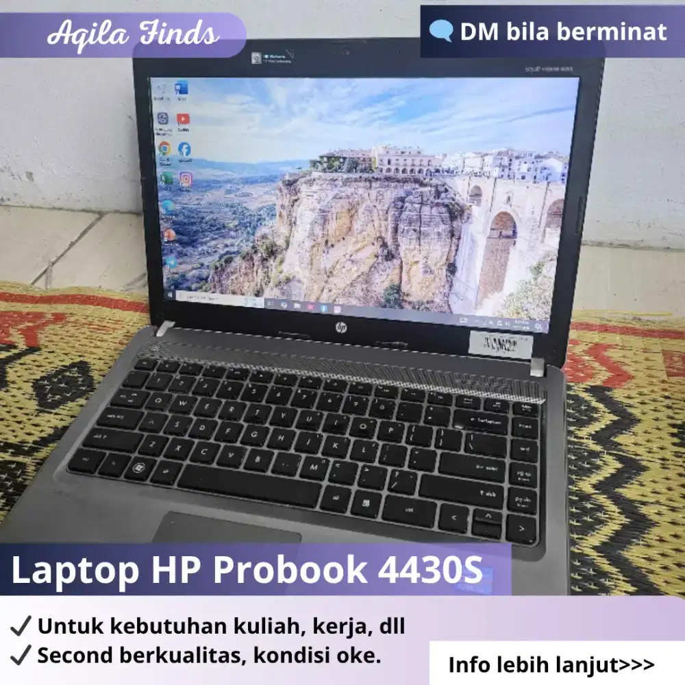 Jual cepat! Laptop Second/Bekas HP Probook 4430S Intel Core I5