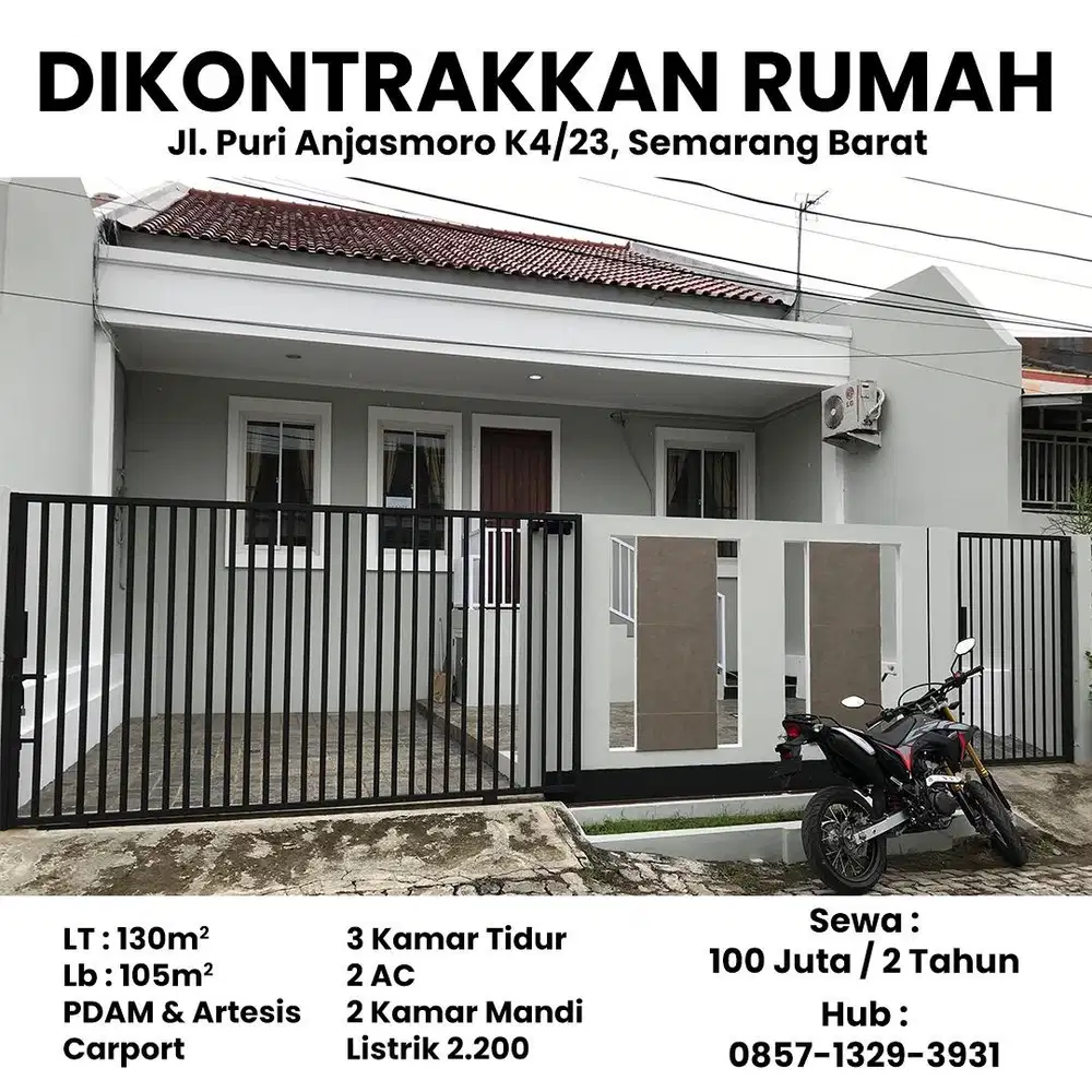 Dikontrakkan Rumah Puri Anjasmoro