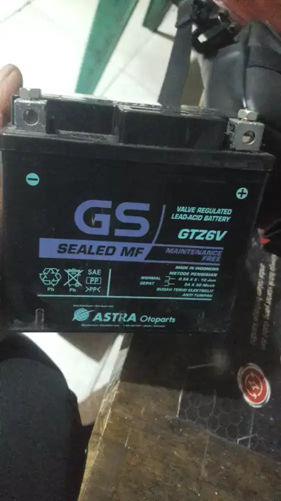 Aki motor.seken Gs astra gtz6v 5ah