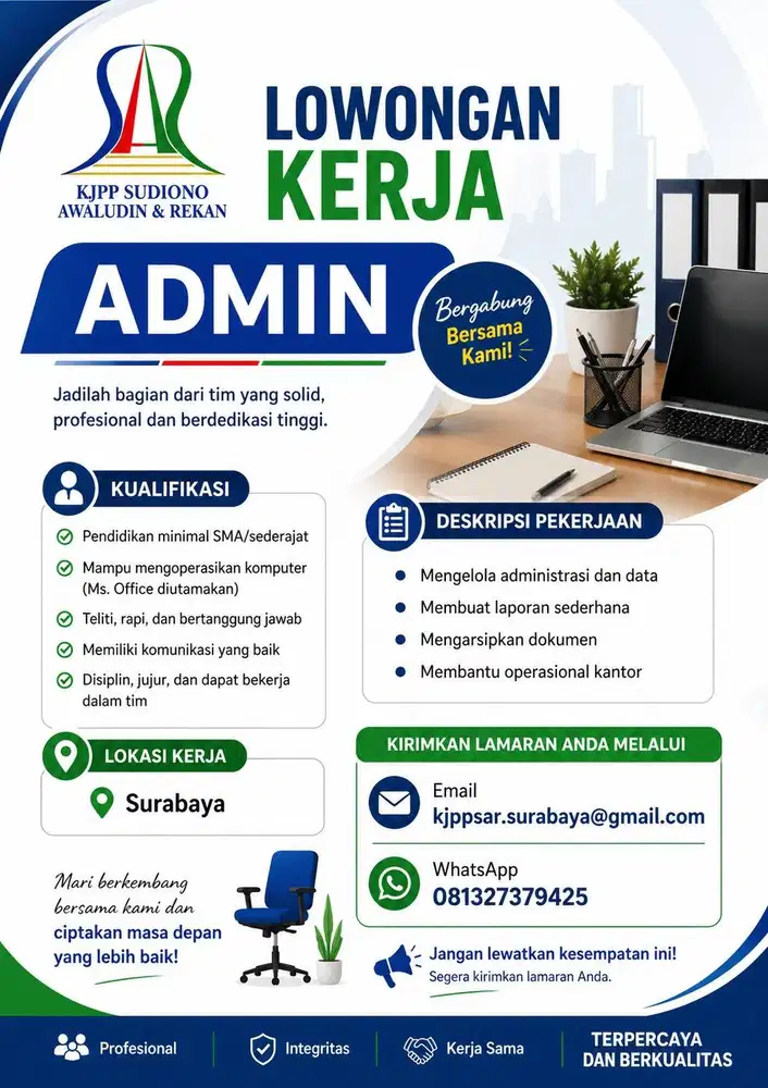 Lowongan tenaga administrasi