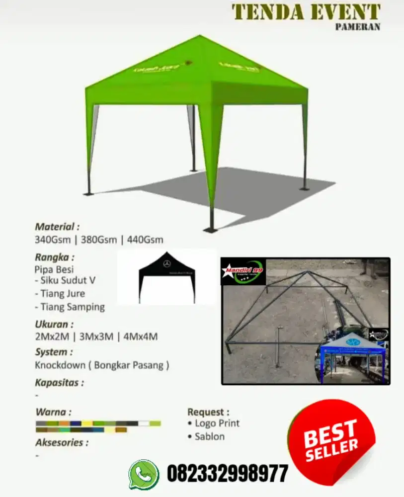 TENDA PROMOSI MODEL PIRAMID