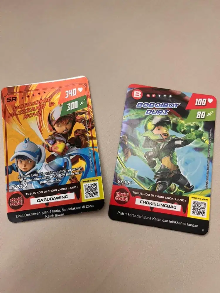 kartu boboiboy  edisi monsta galazy card
